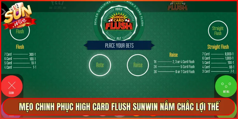 Mẹo Chinh Phục High Card Flush Sunwin Nắm Chắc Lợi Thế